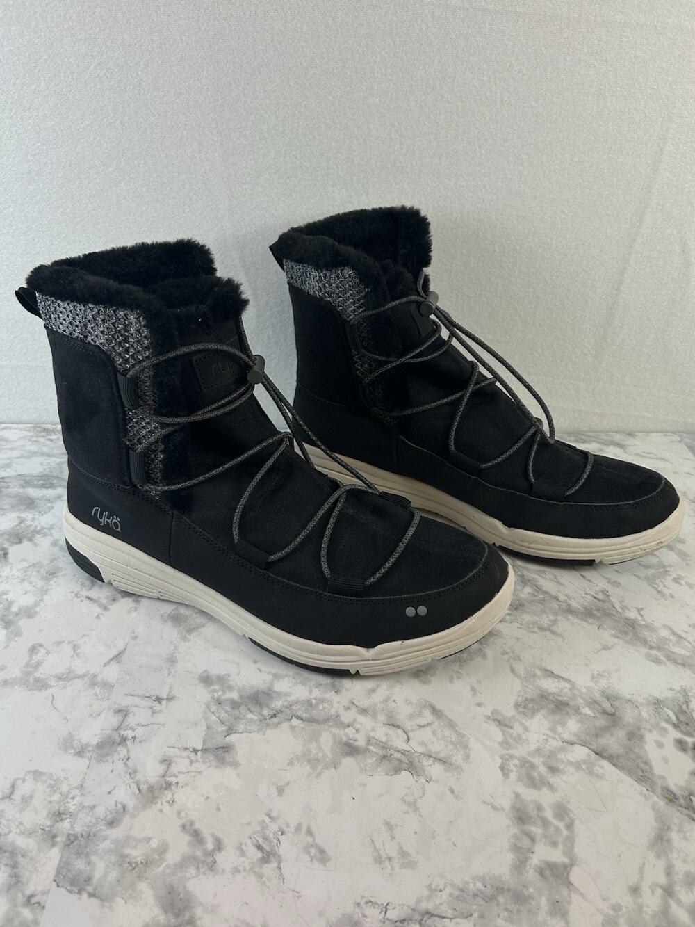 Ryka Aubonne Women's Black Winter Ankle Boots Size 11W
